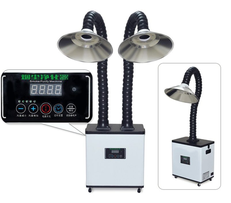 Industrial double heads laser marking welding air purifier smoking apparatus - Image 5